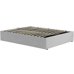 Letto sommier matrimoniale contenitore 160x200 cm con rete grigio Winny