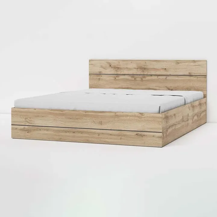 Letto 160x200cm matrimoniale contenitore moderno quercia Tamika