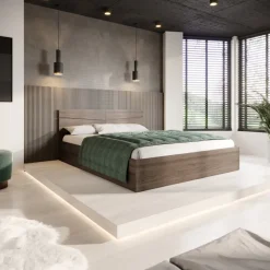 Letto 160x200cm matrimoniale contenitore noce Camilla Gihome®