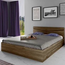 Letto 160x200cm matrimoniale contenitore noce Camilla Gihome®