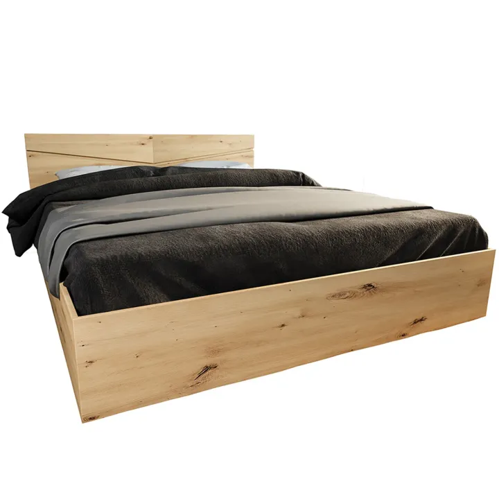 Letto 160x200cm matrimoniale contenitore rovere rustico Camilla Gihome®