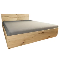 Letto 160x200cm matrimoniale contenitore rovere rustico Camilla Gihome®