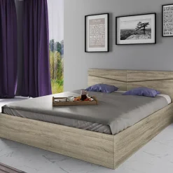 Letto 160x200cm matrimoniale contenitore rovere sonoma Camilla Gihome®