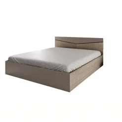 Letto 160x200cm matrimoniale contenitore rovere scuro marrone Camilla Gihome®