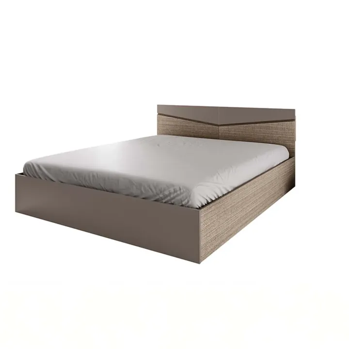 Letto 160x200cm matrimoniale contenitore rovere scuro marrone Camilla Gihome®