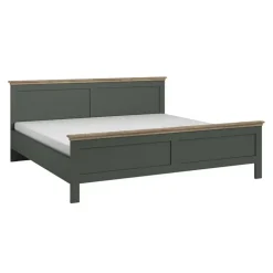 Letto 160x200cm matrimoniale moderno verde quercia Texel
