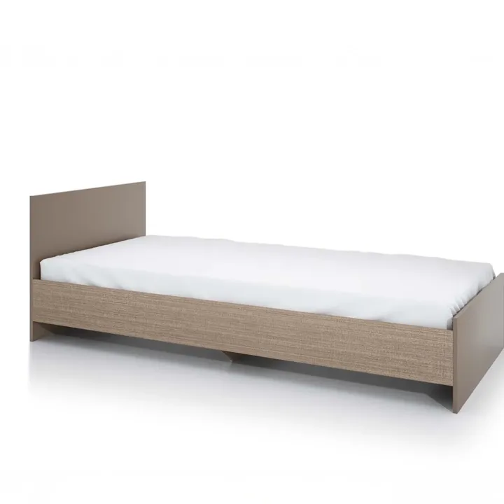 Letto 90x200cm singolo moderno rovere scuro marrone Marco Gihome®