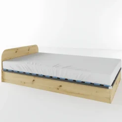 Letto 120x190cm una piazza e mezza contenitore rovere rustico Carducci
