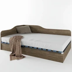 Letto 120x190cm una piazza e mezza contenitore noce Alex Gihome®