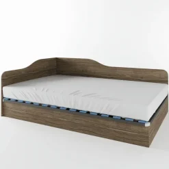 Letto 120x190cm una piazza e mezza contenitore noce Alex Gihome®
