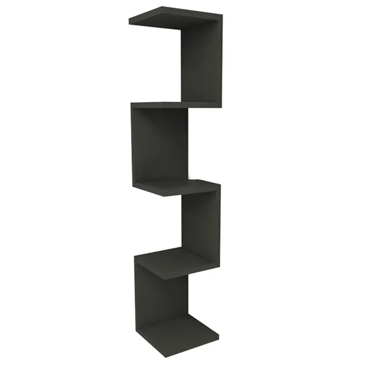 Libreria angolare mensola da parete 22x111h cm con 5 ripiani antracite Reale