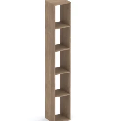 Libreria colonna 28x186h cm con 4 ripiani rovere scuro Sunset