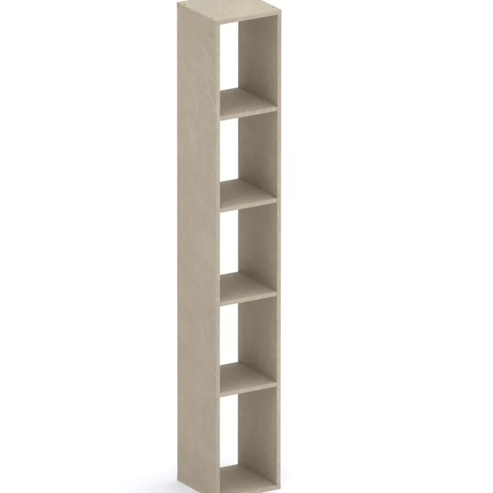 Libreria colonna 28x186h cm con 4 ripiani tortora Sunset