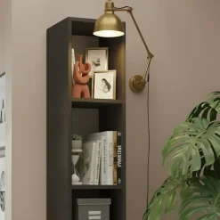 Libreria colonna 28x186h cm con 4 ripiani ossido nero Sunset