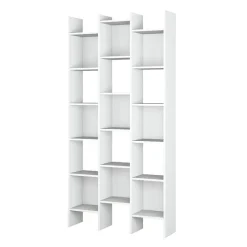 Libreria da parete scaffale 96x192h cm moderna bianco opaco Jasmine