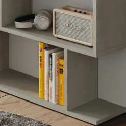 Libreria da parete 160x192h cm moderna design cemento Amira 2
