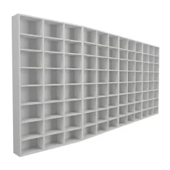 Libreria da parete 407x178h cm moderna soggiorno bianco Macondo 4