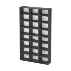 Libreria da parete 102x178h cm moderna soggiorno antracite Macondo