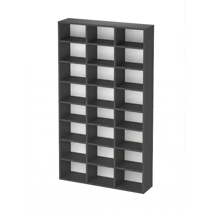 Libreria da parete 102x178h cm moderna soggiorno antracite Macondo
