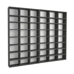 Libreria da parete 203x178h cm moderna soggiorno antracite Macondo 2
