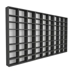 Libreria da parete 305x178h cm moderna soggiorno antracite Macondo 3