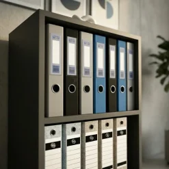 Libreria da parete 49x74h cm 2 ripiani ufficio multiuso antracite Arkiva