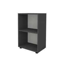 Libreria da parete 49x74h cm 2 ripiani ufficio multiuso antracite Arkiva