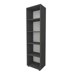 Libreria da parete 49x178h cm 5 ripiani ufficio multiuso antracite Arkiva