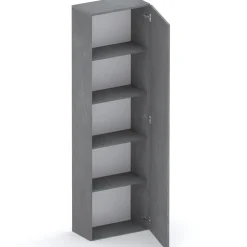 Libreria mobile multiuso scarpiera dispensa 195x186h rovere chiaro antracite Sunset 1003