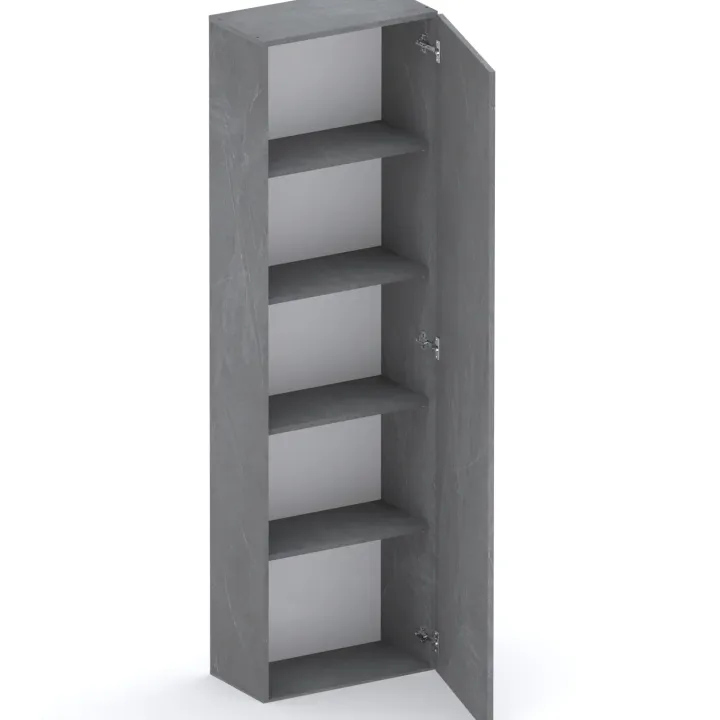 Libreria mobile multiuso scarpiera dispensa 195x186h rovere chiaro antracite Sunset 1003
