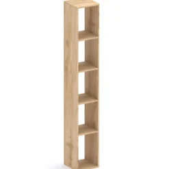 Libreria mobile multiuso scarpiera dispensa 195x186h rovere chiaro antracite Sunset 1003