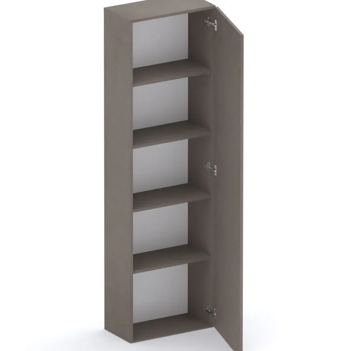 Libreria mobile multiuso scarpiera dispensa 195x186h rovere scuro marrone bronzo Sunset 1003