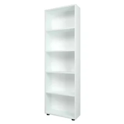Libreria moderna 56x172cm 4 ripiani multiuso bianco Marvel