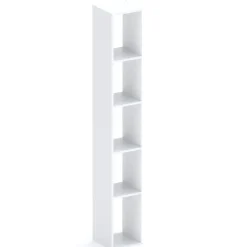 Libreria moderna 84x186h cm 1 anta bianco lucido Sunset 1004