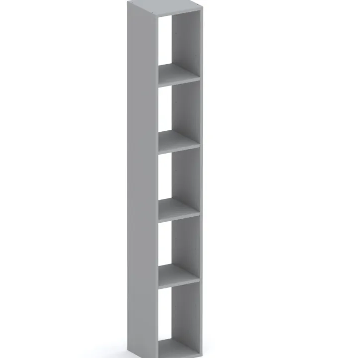Libreria moderna 84x186h cm 1 anta grigio scuro Sunset 1004