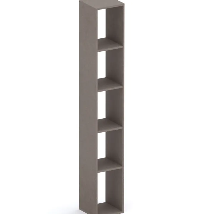 Libreria moderna 84x186h cm 1 anta marrone bronzo Sunset 1004