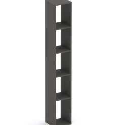 Libreria moderna 84x186h cm 1 anta ossido nero Sunset 1004