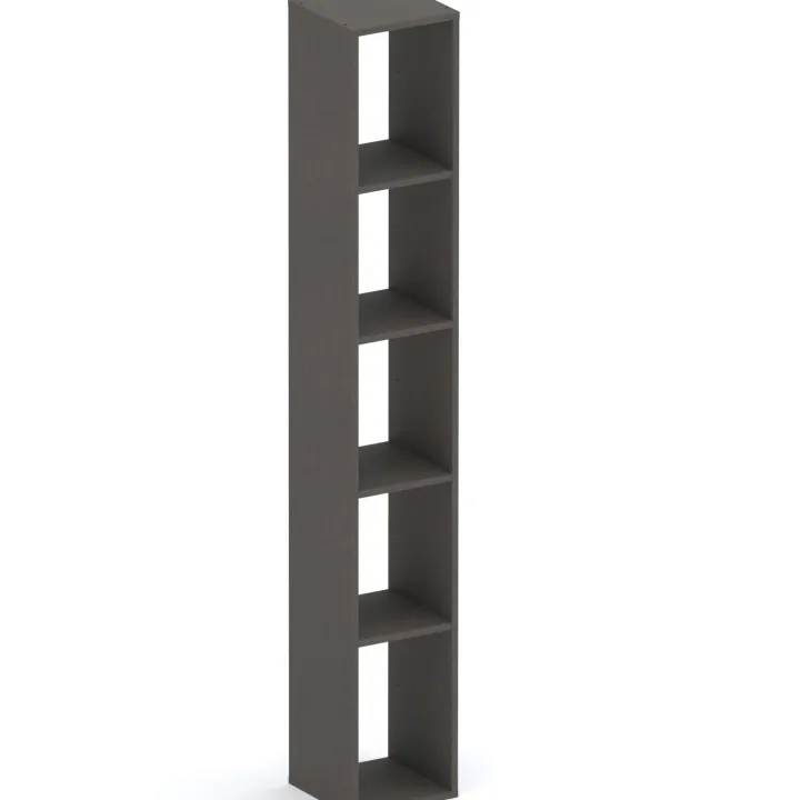 Libreria moderna 84x186h cm 1 anta ossido nero Sunset 1004