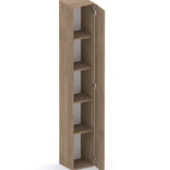 Libreria moderna 84x186h cm 1 anta rovere scuro Sunset 1004