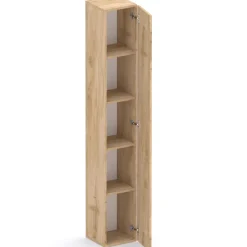 Libreria moderna 84x186h cm 1 anta rovere chiaro Sunset 1004