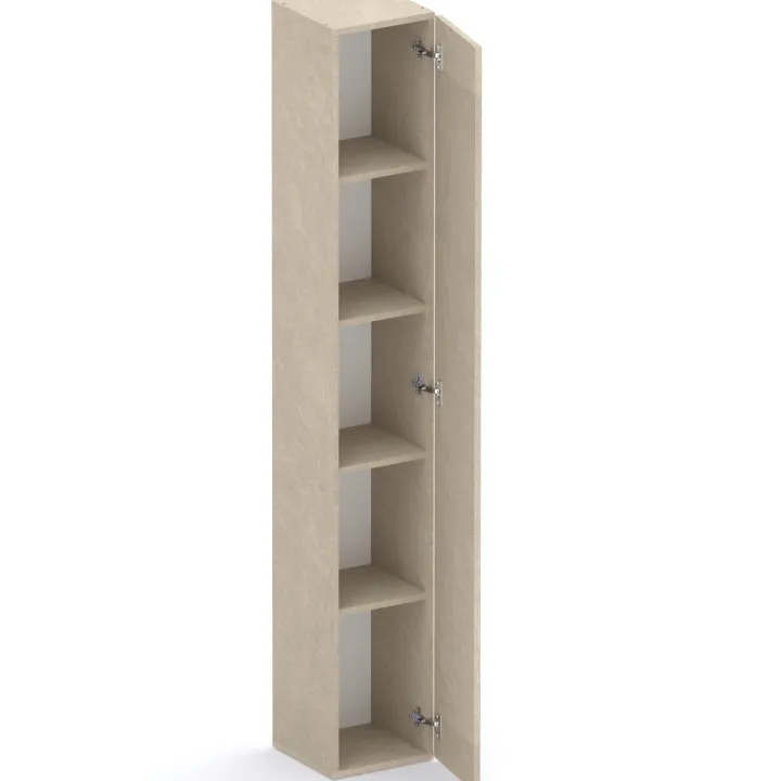 Libreria moderna 84x186h cm 1 anta tortora Sunset 1004