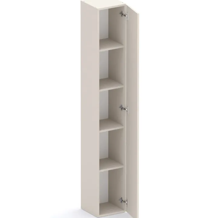 Libreria moderna 84x186h cm 2 ante beige rovere chiaro Sunset 1005