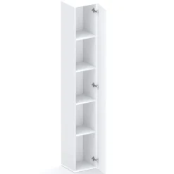 Libreria moderna 84x186h cm 2 ante bianco lucido ossido nero Sunset 1005