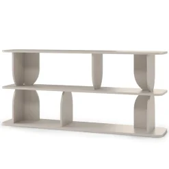 Libreria sospesa 160x78h cm moderna soggiorno cashmere Bukly