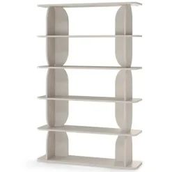 Libreria sospesa 120x185h cm moderna soggiorno cashmere Bukly