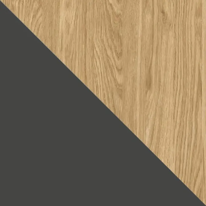 Libreria 63x195 cm 3 ante 3 vani a giorno antracite rovere Essenzia