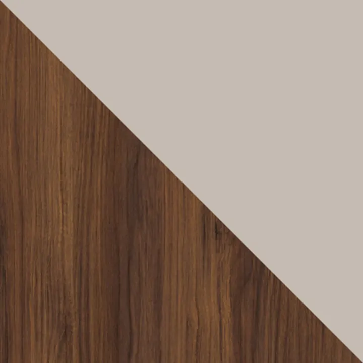 Libreria 60x185h cm 1 anta 3 vani a giorno beige cashmere noce Serenia
