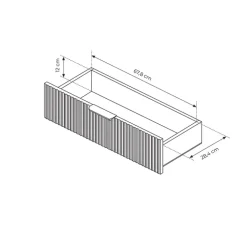 Libreria 88x194h cm 2 cassetti 8 vani a giorno nero opaco cannettato Ramis