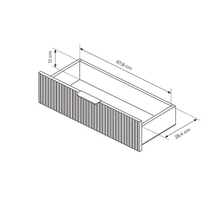 Libreria 88x194h cm 2 cassetti 8 vani a giorno nero opaco cannettato Ramis