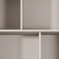 Libreria 88x194h cm 2 cassetti 8 vani a giorno beige cannettato Ramis